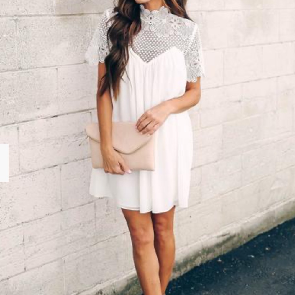 NEW Vici white crochet dress